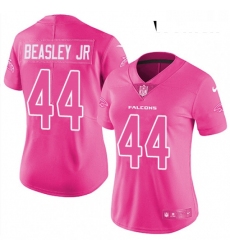 Womens Nike Atlanta Falcons 44 Vic Beasley Limited Pink Rush Fashion NFL Jersey
