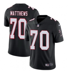 Falcons 70 Jake Matthews Black Alternate Youth Stitched Football Vapor Untouchable Limited Jersey