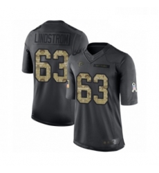 Youth Atlanta Falcons 63 Chris Lindstrom Limited Black 2016 Salute to Service Football Jersey