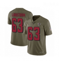Youth Atlanta Falcons 63 Chris Lindstrom Limited Olive 2017 Salute to Service Football Jersey
