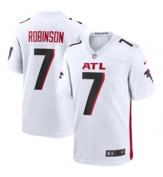 Youth Atlanta Falcons 7 Bijan Robinson White 2023 Draft Stitched Game Jersey