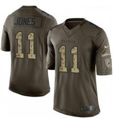 Youth Nike Atlanta Falcons 11 Julio Jones Elite Green Salute to Service NFL Jersey