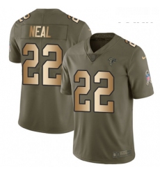 Youth Nike Atlanta Falcons 22 Keanu Neal Limited OliveGold 2017 Salute to Service NFL Jersey
