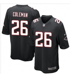 Youth Nike Falcons #26 Tevin Coleman Black Alternate Stitched NFL Elite Jersey