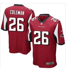 Youth Nike Falcons #26 Tevin Coleman Red Team Color Stitched NFL Elite Jersey
