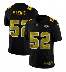 Baltimore Ravens 52 Ray Lewis Men Black Nike Golden Sequin Vapor Limited NFL Jersey
