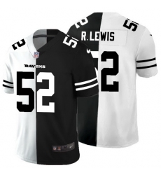 Baltimore Ravens 52 Ray Lewis Men Black V White Peace Split Nike Vapor Untouchable Limited NFL Jersey