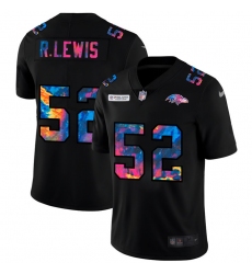 Baltimore Ravens 52 Ray Lewis Men Nike Multi Color Black 2020 NFL Crucial Catch Vapor Untouchable Limited Jersey