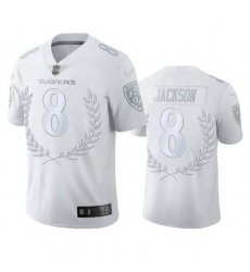 Baltimore Ravens 8 Lamar Jackson Men 27 Nike Platinum NFL MVP Limited Edition Jersey