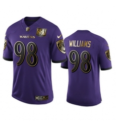 Baltimore Ravens 98 Brandon Williams Men Nike Purple Team 25th Season Golden Limited NFL Jersey
