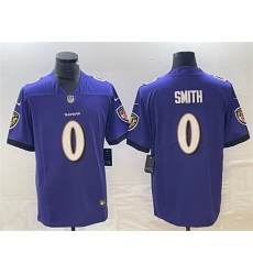 Men Baltimore Ravens 0 Roquan Smith Purple Vapor Untouchable Limited Football Jersey