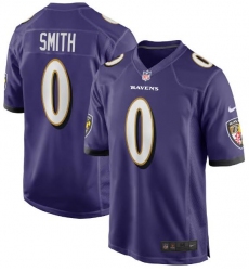 Men Baltimore Ravens #0 Roquan Smith Purple Vapor Untouchable Limited Stitched Jersey