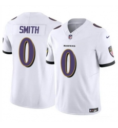 Men Baltimore Ravens 0 Roquan Smith White 2023 F U S E  Vapor Limited Football Jersey