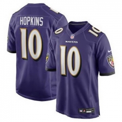 Men Baltimore Ravens 10 DeAndre Hopkins Purple 2025 F U S E Vapor Limited Football Jersey