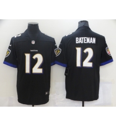 Men Baltimore Ravens 12 Rashod Bateman 2021 Vapor Untouchable Black Stitched Jersey