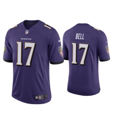 Men Baltimore Ravens 17 Le  Veon Bell Baltimore Ravens Vapor Limited Purple Jersey