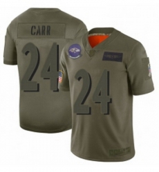 Men Baltimore Ravens 24 Brandon Carr Limited Camo 2019 Salute to Service Football Jersey