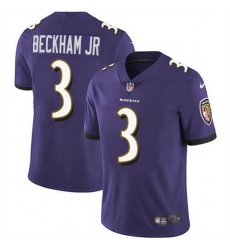 Men Baltimore Ravens 3 Odell Beckham Jr  Purple Vapor Untouchable Football Jersey