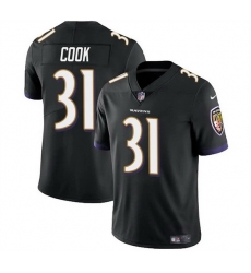 Men Baltimore Ravens 33 Dalvin Cook Black Vapor Limited Football Jersey