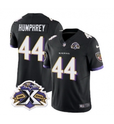Men Baltimore Ravens 44 Marlon Humphrey Black 2023 F U S E With Patch Throwback Vapor Limited Jersey