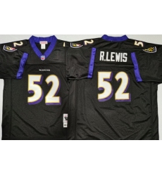 Men Baltimore Ravens 52 Ray Lewis Black M&N Throwback Jersey