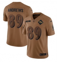 Men Baltimore Ravens 89 Mark Andrews 2023 Brown Salute To Service Limited Stitched Football Jersey