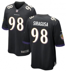Men Baltimore Ravens #98 Tony Siragusa Black Vapor Limited Stitched Jersey