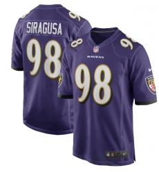 Men Baltimore Ravens #98 Tony Siragusa Purple Vapor Limited Stitched Jersey