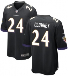 Men Baltimore Ravens Jadeveon Clowney #24 Black Vapor Limited Stitched NFL Jersey