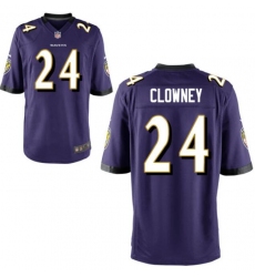 Men Baltimore Ravens Jadeveon Clowney #24 Purple Vapor Limited Stitched NFL Jersey