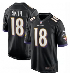 Men Nike Baltimore Ravens 18 Roquan Smith Black Vapor Limited Jersey