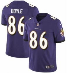 Men Nike Nick Boyle Baltimore Ravens Limited Purple Team Color Jersey