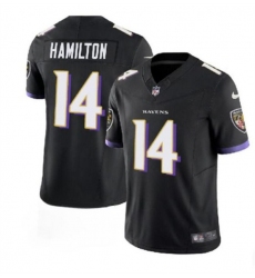 Men's Baltimore Ravens #14 Kyle Hamilton Black 2023 F.U.S.E. Vapor Limited Stitched Jersey