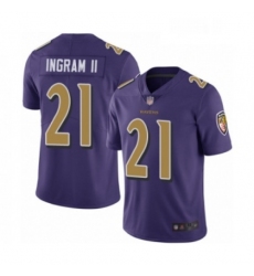 Mens Baltimore Ravens 21 Mark Ingram II Limited Purple Rush Vapor Untouchable Football Jersey