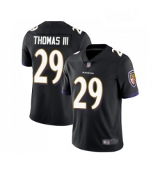 Mens Baltimore Ravens 29 Earl Thomas III Black Alternate Vapor Untouchable Limited Player Football Jersey