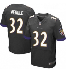 Mens Nike Baltimore Ravens 32 Eric Weddle Elite Black Alternate NFL Jersey