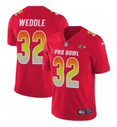 Mens Nike Baltimore Ravens 32 Eric Weddle Limited Red 2018 Pro Bowl NFL Jersey