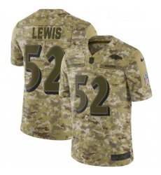 Mens Nike Baltimore Ravens 52 Ray Lewis Limited Camo 2018 Salute to Service NFL Jersey