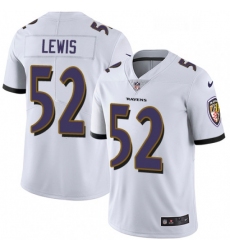 Mens Nike Baltimore Ravens 52 Ray Lewis White Vapor Untouchable Limited Player NFL Jersey
