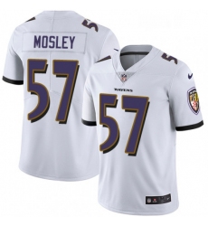 Mens Nike Baltimore Ravens 57 CJ Mosley White Vapor Untouchable Limited Player NFL Jersey