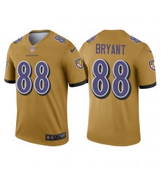 Men's Ravens Dez Bryant Inverted Gold Legend Jersey
