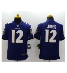 Nike Baltimore Ravens 12 Jacoby Jones Purple Limited Alternate NFL Jersey