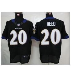 Nike Baltimore Ravens 20 Ed Reed Black Elite NFL Jersey