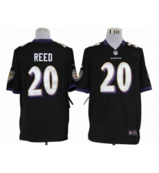 Nike Baltimore Ravens 20 Ed Reed Black Game NFL Jersey