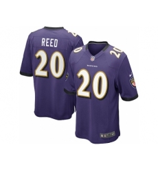 Nike Baltimore Ravens 20 Ed Reed purple Game NFL Jersey