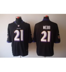 Nike Baltimore Ravens 21 Lardarius Webb Black Limited NFL Jersey