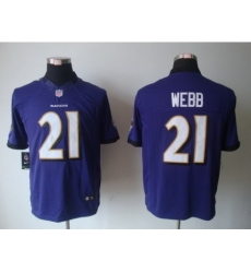 Nike Baltimore Ravens 21 Lardarius Webb Purple Limited NFL Jersey