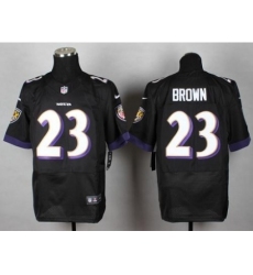 Nike Baltimore Ravens 23 Chykie Brown Black Elite NFL Jersey