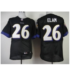 Nike Baltimore Ravens 26 Matt Elam Black Elite NFL Jersey