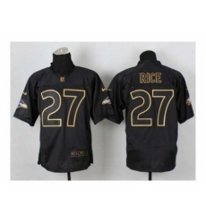 Nike Baltimore Ravens 27 Ray Rice Black Elite 2014 PRO Gold Lettering Fashion NFL Jersey